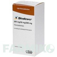 СТАЛЕВО (STALEVO) 200 мг/50 мг/200 мг таблетки 100 шт - Леводопа, Карбідопа, Ентакапон AXICORP PHARMA