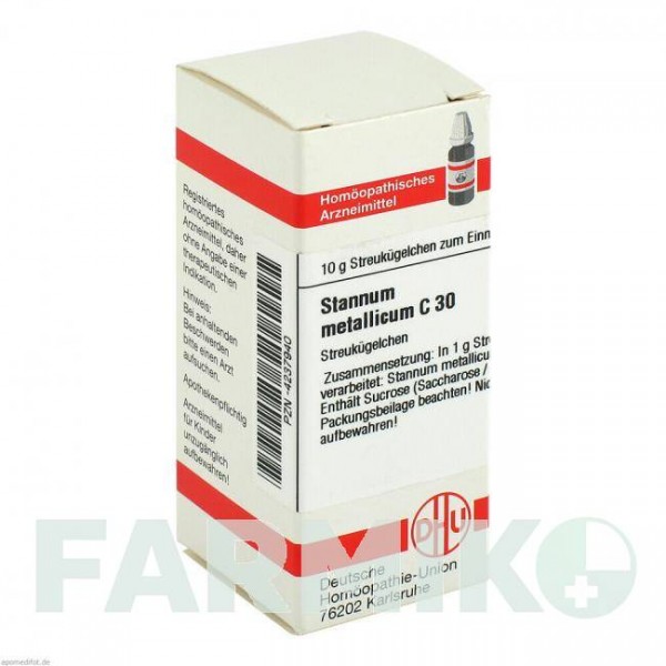 СТАННУМ МЕТАЛЛИКУМ (STANNUM METALLICUM) C 30 глобули 10 г - Гомеопатия DHU