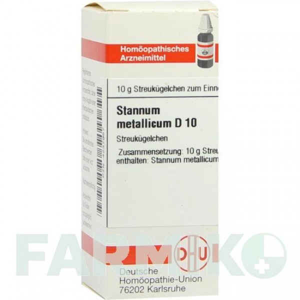 СТАННУМ МЕТАЛЛИКУМ (STANNUM METALLICUM) D 10 глобули 10 г - Гомеопатия DHU