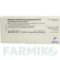 СТАННУМ МЕТАЛЛИКУМ (STANNUM METALLICUM) D 10 ампулы 8x1 мл - Гомеопатия WELEDA