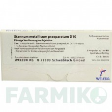 СТАННУМ МЕТАЛЛИКУМ (STANNUM METALLICUM) D 10 ампулы 8x1 мл - Гомеопатия WELEDA