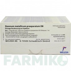 СТАННУМ МЕТАЛЛИКУМ (STANNUM METALLICUM) D 8 ампулы 48x1 мл - Гомеопатия WELEDA