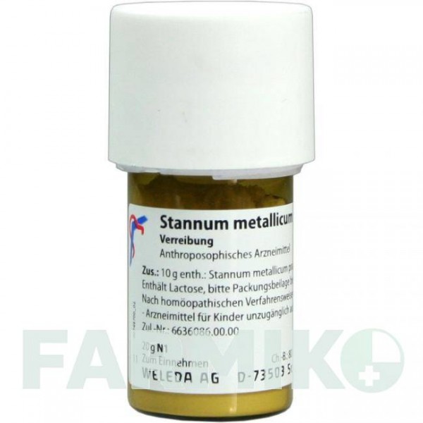 СТАННУМ МЕТАЛЛИКУМ (STANNUM METALLICUM) D 8 тритурация 20 г - Гомеопатия WELEDA