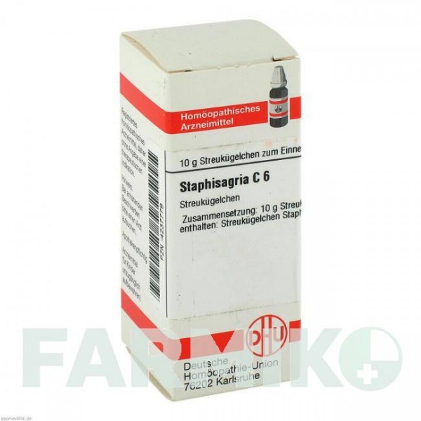 СТАФИЗАГРИЯ (STAPHISAGRIA) C 6 глобули 10 г - Гомеопатия DHU