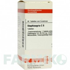 СТАФИЗАГРИЯ (STAPHISAGRIA) C 6 таблетки 80 шт - Гомеопатия DHU
