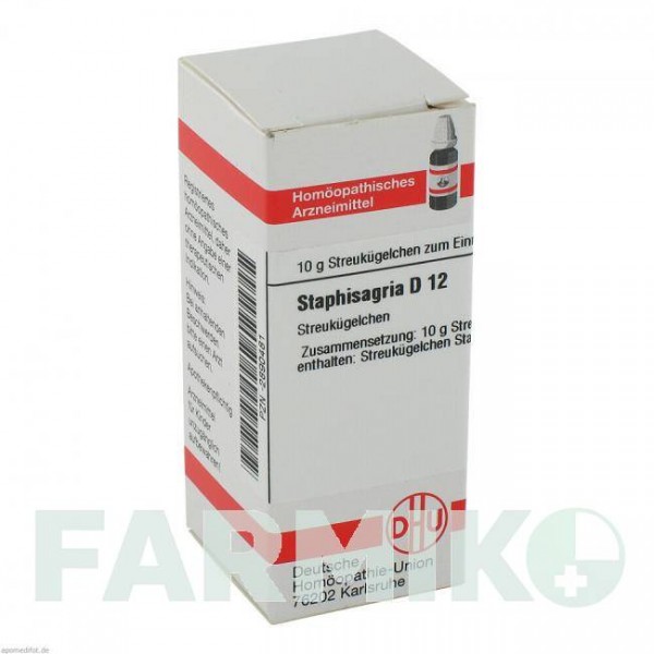 СТАФИЗАГРИЯ (STAPHISAGRIA) D 12 глобули 10 г - Гомеопатия DHU