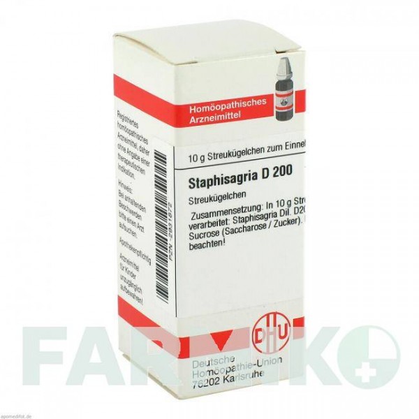 СТАФИЗАГРИЯ (STAPHISAGRIA) D 200 глобули 10 г - Гомеопатия DHU