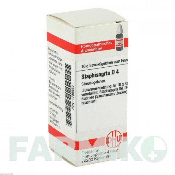 СТАФИЗАГРИЯ (STAPHISAGRIA) D 4 глобули 10 г - Гомеопатия DHU