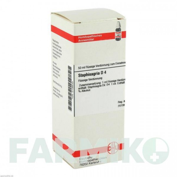 СТАФИЗАГРИЯ (STAPHISAGRIA) D 4 раствор 50 мл - Гомеопатия DHU