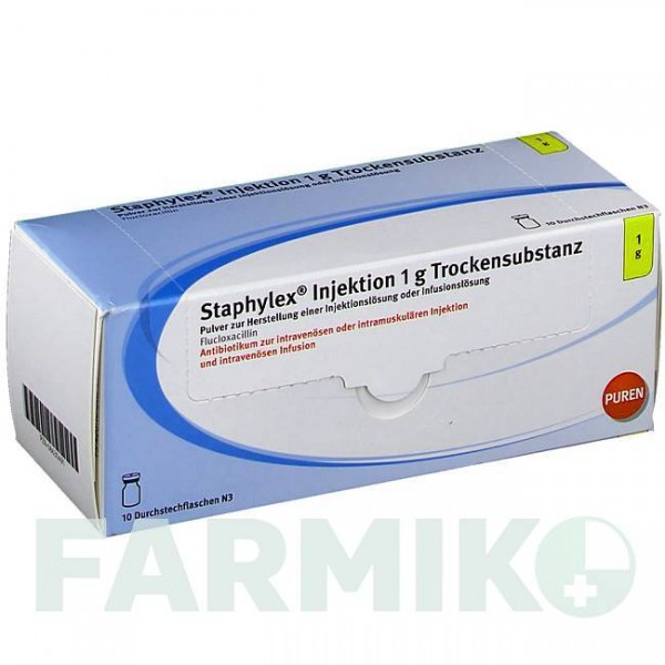 СТАФИЛЕКС (STAPHYLEX) 1 г порошок 10 шт - Флуклоксациллин PUREN PHARMA