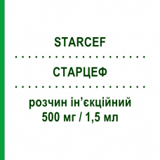 СТАРЦЕФ (STARCEF) 500 мг/1,5 мл раствор инъекционный 1,5 мл - Цефтазидим F.I.R.M.A.