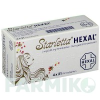 СТАРЛЕТТА (STARLETTA) 2 мг/0,03 мг таблетки 4x21 шт - Диеногест, Этинилэстрадиол HEXAL