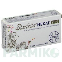 СТАРЛЕТТА (STARLETTA) 21 + 0,03 мг/2 мг таблетки 84 шт - Дієногест, Етинілестрадіол HEXAL