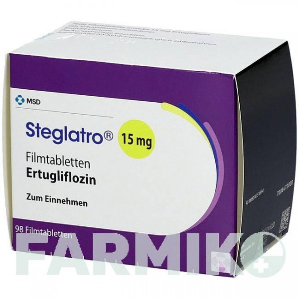 СТЕГЛАТРО (STEGLATRO) 15 мг таблетки 28 шт - Эртуглифлозин MSD