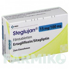СТЕГЛУЯН (STEGLUJAN) 15 мг/100 мг таблетки 28 шт - Ситаглиптин, Эртуглифлозин MSD
