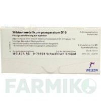 СТИБІУМ МЕТАЛІКУМ (STIBIUM METALLICUM) D 10 ампули 8x1 мл - Гомеопатія WELEDA