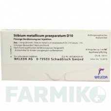 СТИБИУМ МЕТАЛЛИКУМ (STIBIUM METALLICUM) D 10 ампулы 8x1 мл - Гомеопатия WELEDA