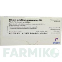 СТИБІУМ МЕТАЛІКУМ (STIBIUM METALLICUM) D 20 ампули 8x1 мл - Гомеопатія WELEDA