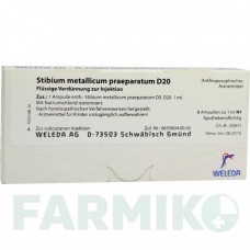СТИБИУМ МЕТАЛЛИКУМ (STIBIUM METALLICUM) D 20 ампулы 8x1 мл - Гомеопатия WELEDA