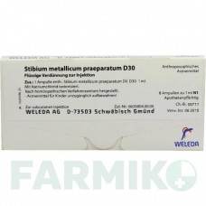 СТИБИУМ МЕТАЛЛИКУМ (STIBIUM METALLICUM) D 30 ампулы 8x1 мл - Гомеопатия WELEDA