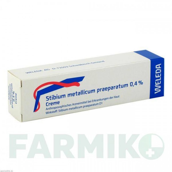 СТИБИУМ МЕТАЛЛИКУМ (STIBIUM METALLICUM) крем 25 г - Гомеопатия WELEDA