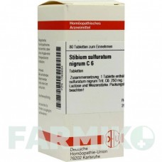 СТИБИУМ СУЛЬФУРАТУМ (STIBIUM SULFURATUM) C 6 таблетки 80 шт - Гомеопатия DHU