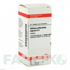 СТИБИУМ СУЛЬФУРАТУМ (STIBIUM SULFURATUM) D 4 таблетки 80 шт - Гомеопатия DHU
