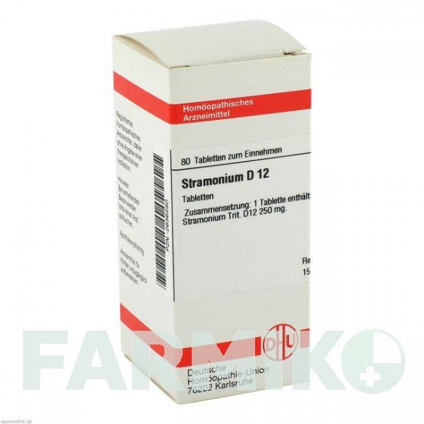 СТРАМОНИУМ (STRAMONIUM) D 12 таблетки 80 шт - Гомеопатия DHU