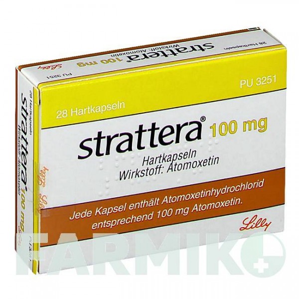 СТРАТТЕРА (STRATTERA) 100 мг капсулы 28 шт - Атомоксетин LILLY