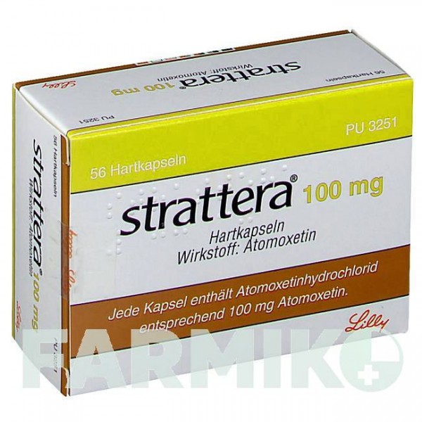 СТРАТТЕРА (STRATTERA) 100 мг капсулы 56 шт - Атомоксетин LILLY