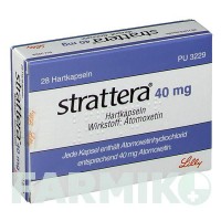 СТРАТТЕРА (STRATTERA) 40 мг капсули 28 шт - Атомоксетин LILLY