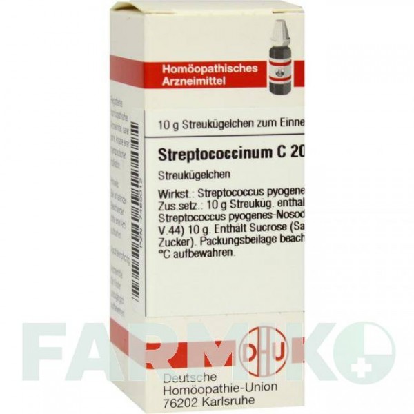 СТРЕПТОКОКЦИНУМ (STREPTOCOCCINUM) C 200 глобули 10 г - Гомеопатия DHU
