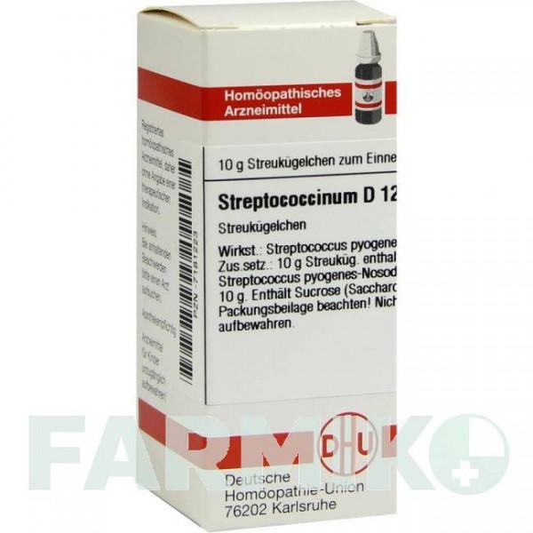 СТРЕПТОКОКЦИНУМ (STREPTOCOCCINUM) D 12 глобули 10 г - Гомеопатия DHU