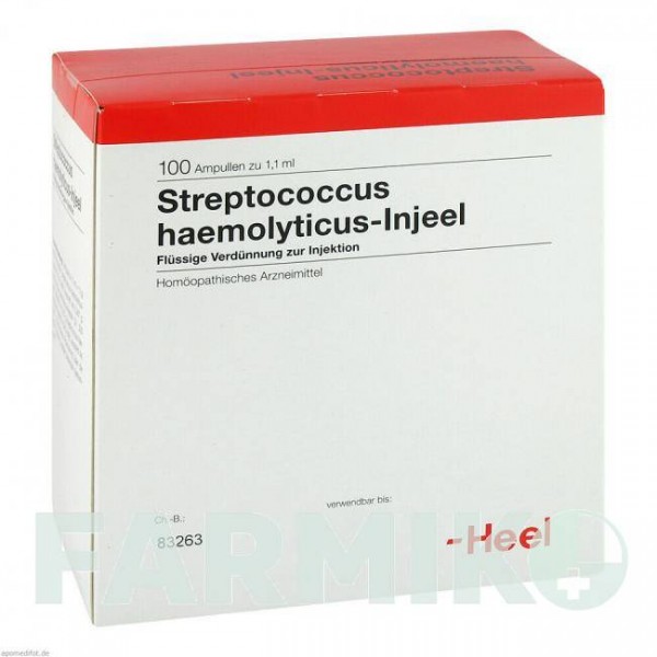 СТРЕПТОКОККУС ГЕМОЛІТІКУС (STREPTOCOCCUS HAEMOLYTICUS) ампули 100 шт - Гомеопатія BIOLOGISCHE HEILMITTEL HEEL