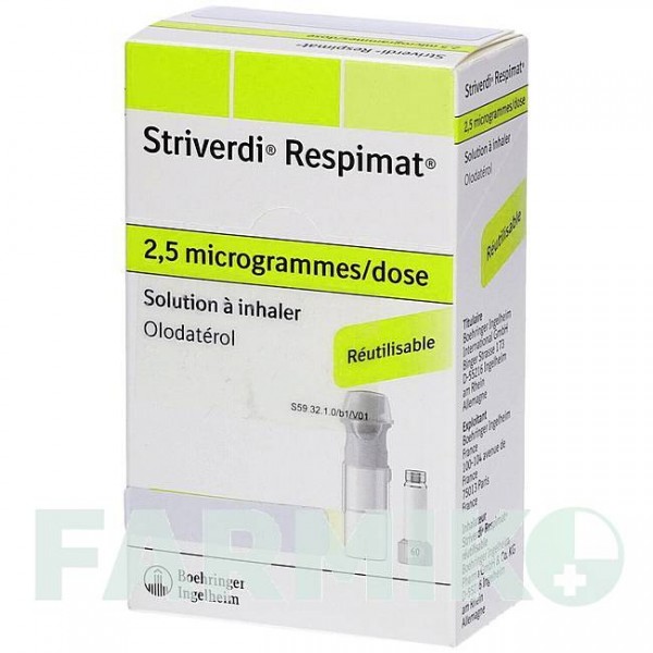 СТРИВЕРДІ (STRIVERDI) 2,5 мкг/доз 3 х 60 доз розчин 3x4,0 мл - Олодатерол AXICORP PHARMA