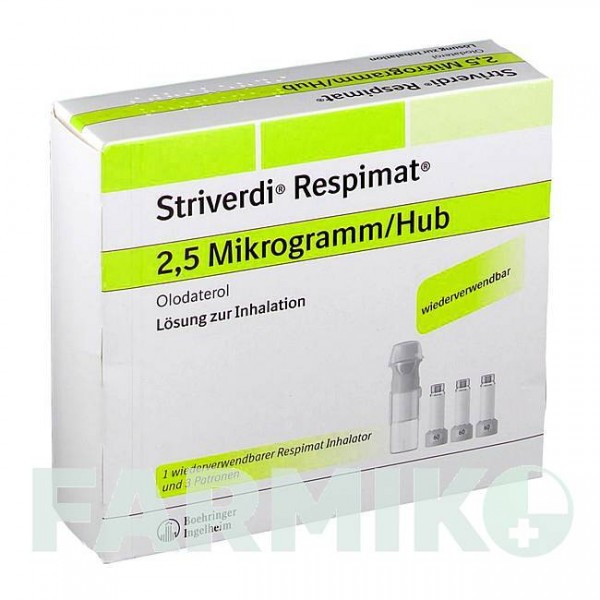 СТРИВЕРДИ (STRIVERDI) 2,5 мкг/доз 3 х 60 доз раствор 3x4,0 мл - Олодатерол BOEHRINGER INGELHEIM
