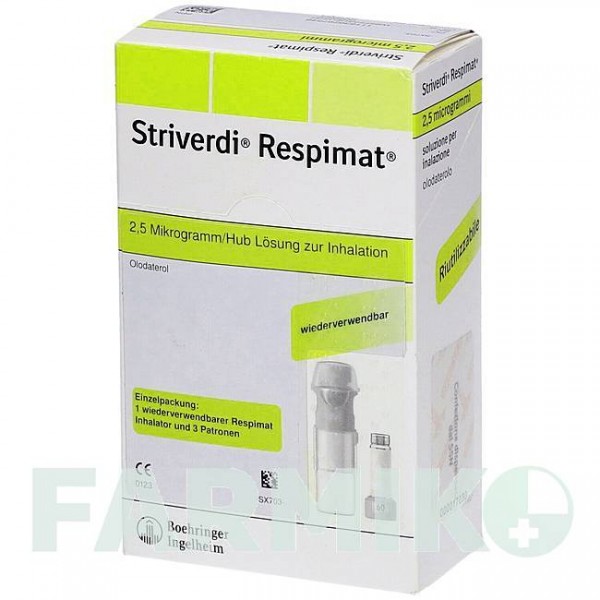 СТРИВЕРДІ (STRIVERDI) 2,5 мкг/доз 3 х 60 доз розчин 3x4,0 мл - Олодатерол KOHLPHARMA
