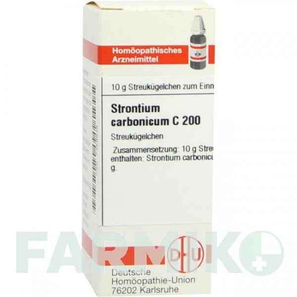 СТРОНЦИУМ КАРБОНИКУМ (STRONTIUM CARBONICUM) C 200 глобули 10 г - Гомеопатия DHU