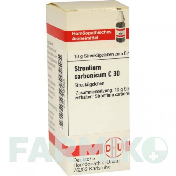 СТРОНЦИУМ КАРБОНИКУМ (STRONTIUM CARBONICUM) C 30 глобули 10 г - Гомеопатия DHU