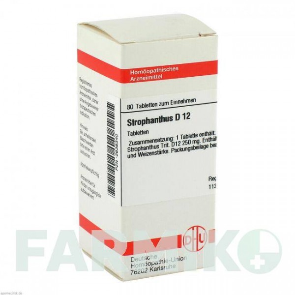 СТРОФАНТУС (STROPHANTHUS) D 12 таблетки 80 шт - Гомеопатия DHU