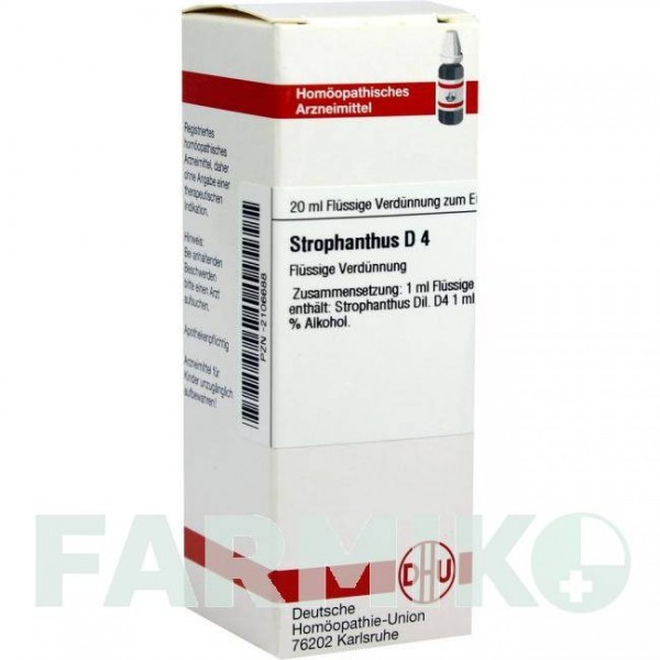 СТРОФАНТУС (STROPHANTHUS) D 4 раствор 20 мл - Гомеопатия DHU