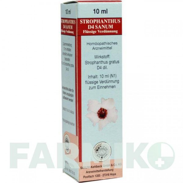 СТРОФАНТУС (STROPHANTHUS) D 4 капли 10 мл - Гомеопатия SANUM-KEHLBECK