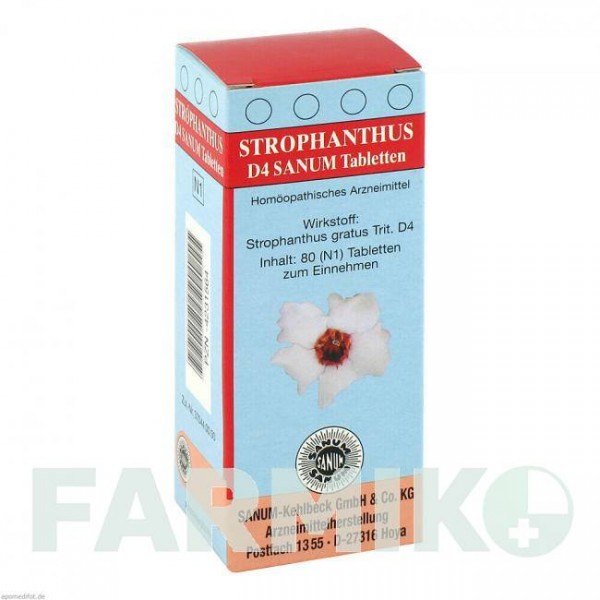 СТРОФАНТУС (STROPHANTHUS) D 4 таблетки 80 шт - Гомеопатия SANUM-KEHLBECK