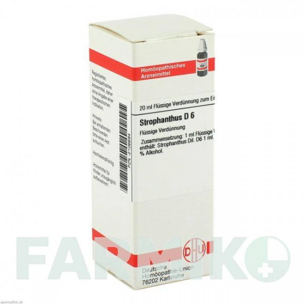 СТРОФАНТУС (STROPHANTHUS) D 6 раствор 20 мл - Гомеопатия DHU