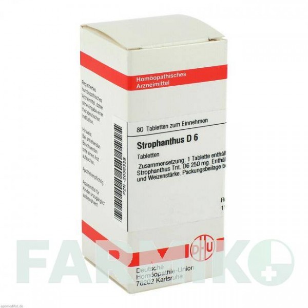 СТРОФАНТУС (STROPHANTHUS) D 6 таблетки 80 шт - Гомеопатия DHU