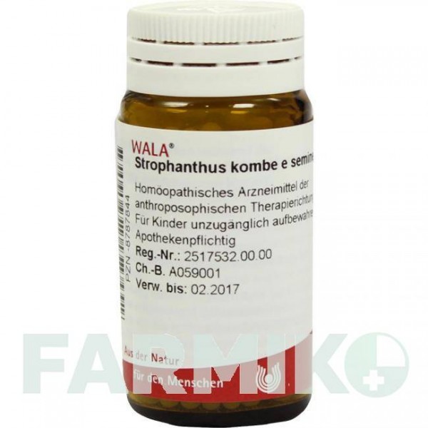 СТРОФАНТУС КОМБЕ (STROPHANTHUS KOMBE) D 3 глобули 20 г - Гомеопатія WALA HEILMITTEL