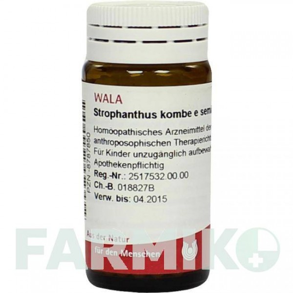 СТРОФАНТУС КОМБЕ (STROPHANTHUS KOMBE) D 6 глобули 20 г - Гомеопатія WALA HEILMITTEL