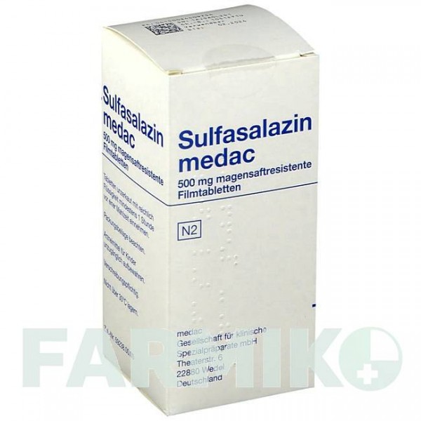 СУЛЬФАСАЛАЗИН (SULFASALAZIN) таблетки 100 шт - Сульфасалазин MEDAC