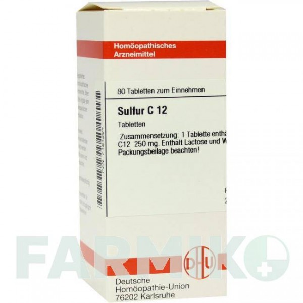 СУЛЬФУР (SULFUR) C 12 таблетки 80 шт - Гомеопатия DHU
