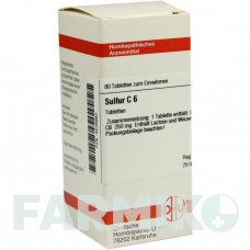 СУЛЬФУР (SULFUR) C 6 таблетки 80 шт - Гомеопатия DHU